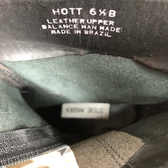 Steve Madden vintage 90’s Hott black leather CHUNKY platform combat boots sz 6.5 - Picture 6 of 7